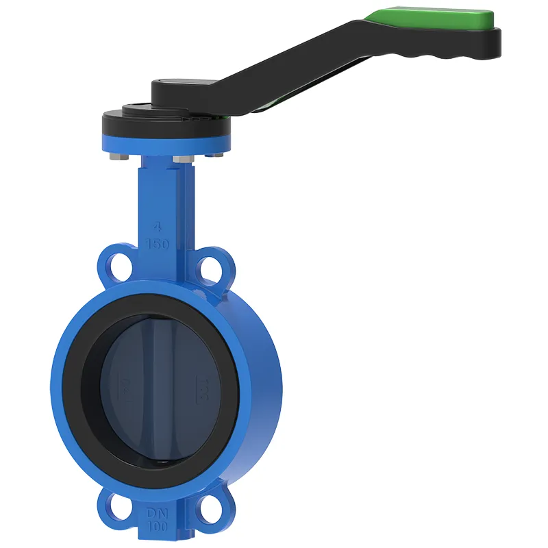 Lever Wafer Concentric Butterfly Valve ແຜ່ນໄນລອນເຄືອບ